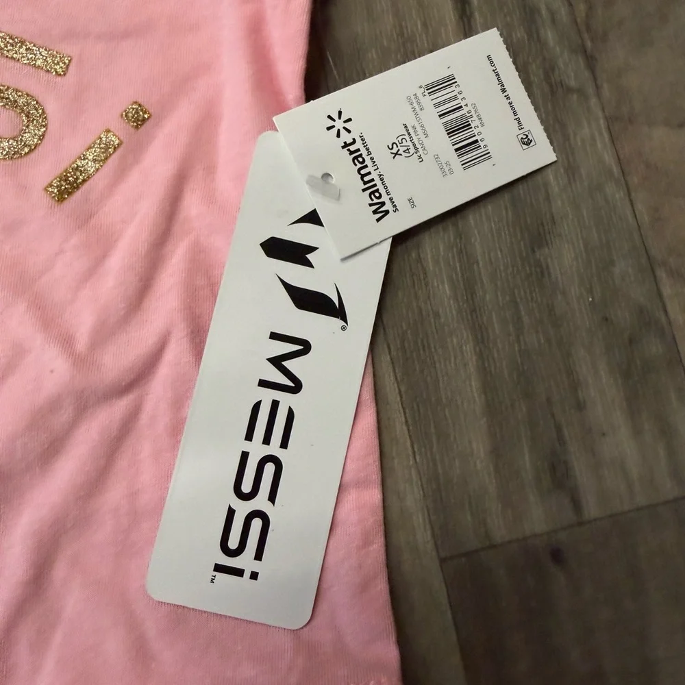 NWT Messi 2-Piece Athletic‎ Set – Size 4/5 (XS) – Pink & Black ⚽